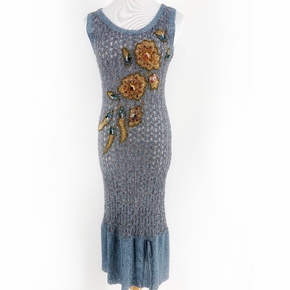 Missoni Dresses & Skirts - Vintage Missoni Pointelle Knit Embellished Dress